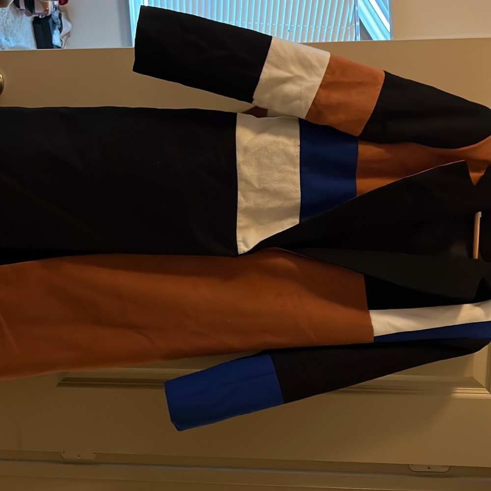 Color Block Trench Coat